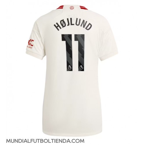 Camiseta Manchester United Rasmus Hojlund #11 Tercera Equipación Replica 2023-24 para mujer mangas cortas